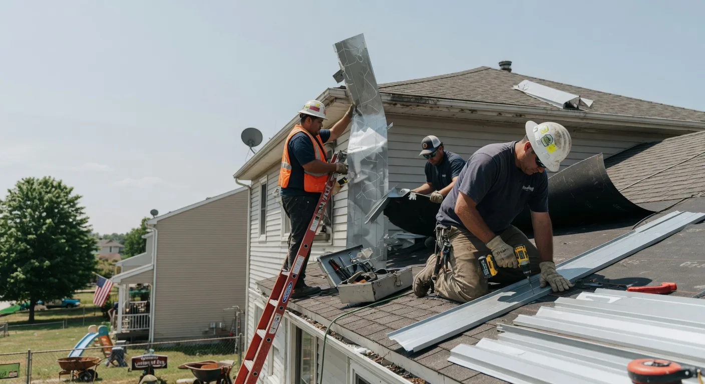 Storm Damage Metal Roof Repair in East Schodack, NY